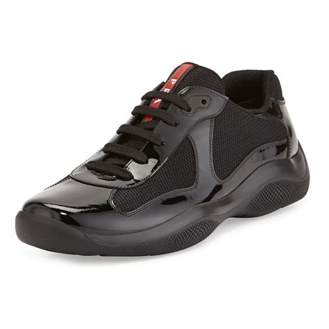 black patent prada trainers uk